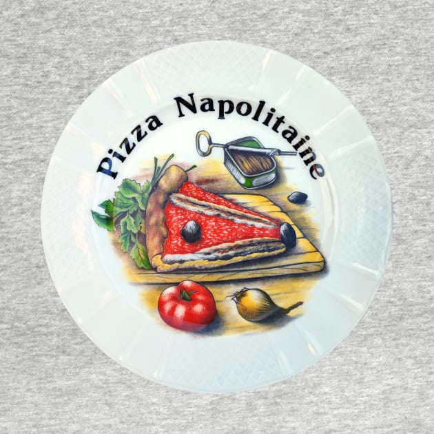 Pizza Napolitaine,  a dinner plate of delicious foods by JonDelorme